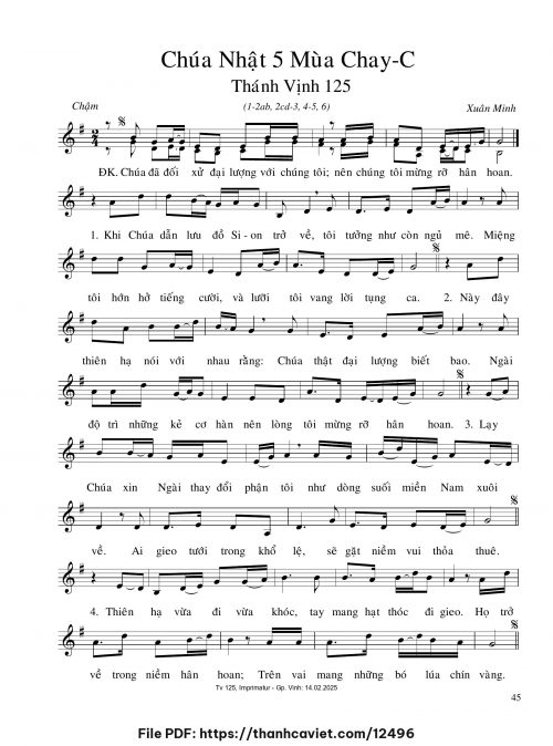Chúa Nhật 5 Mùa Chay C - Xuân Minh - trang 1