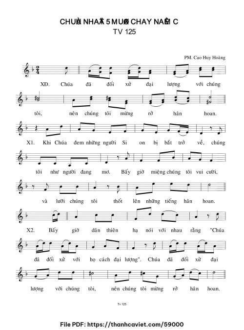 Chúa Nhật 5 Mùa Chay năm C - Cao Huy Hoàng - trang 1