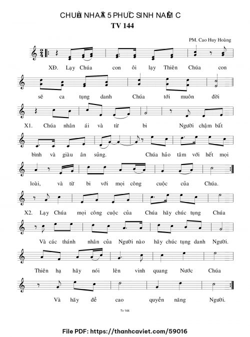 Chúa Nhật 5 Phục Sinh năm C - Cao Huy Hoàng - trang 1