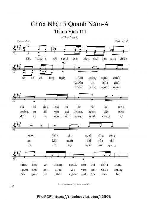 Chúa Nhật 5 Quanh năm A - Xuân Minh - trang 1