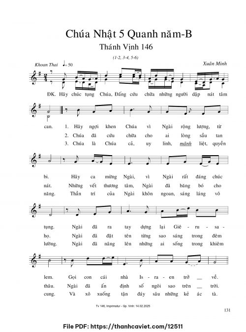 Chúa Nhật 5 Quanh năm B - Xuân Minh - trang 1