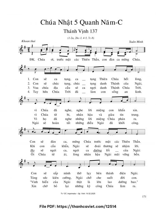 Chúa Nhật 5 Quanh năm C - Xuân Minh - trang 1