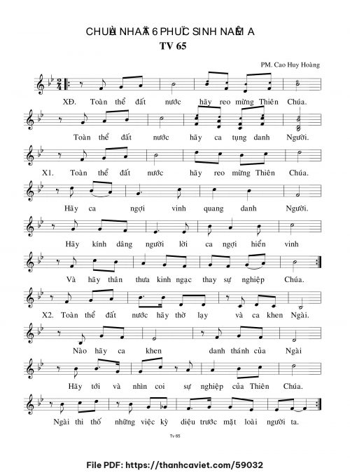 Chúa Nhật 6 Phục Sinh năm A - Cao Huy Hoàng - trang 1