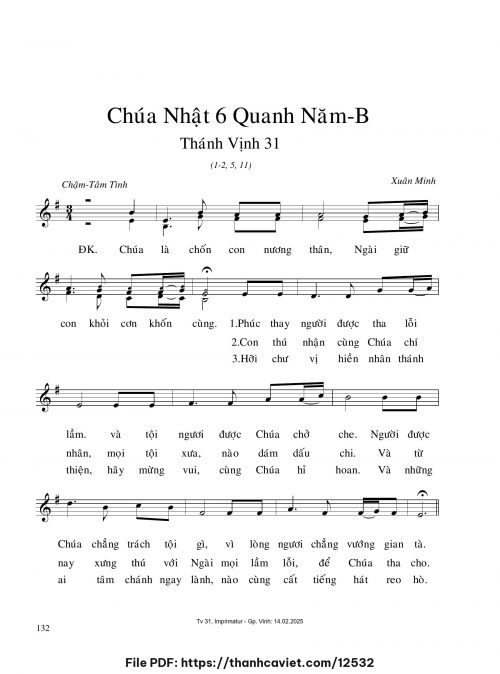 Chúa Nhật 6 Quanh năm B - Xuân Minh - trang 1