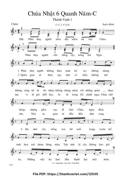 Chúa Nhật 6 Quanh năm C - Xuân Minh - trang 1