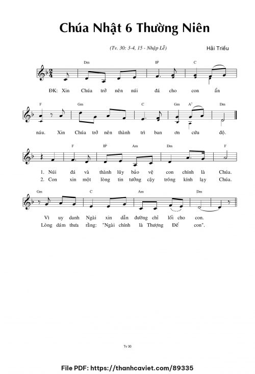 Chúa Nhật 6 Thường Niên - Hải Triều - trang 1