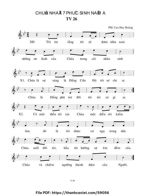 Chúa Nhật 7 Phục Sinh năm A - Cao Huy Hoàng - trang 1