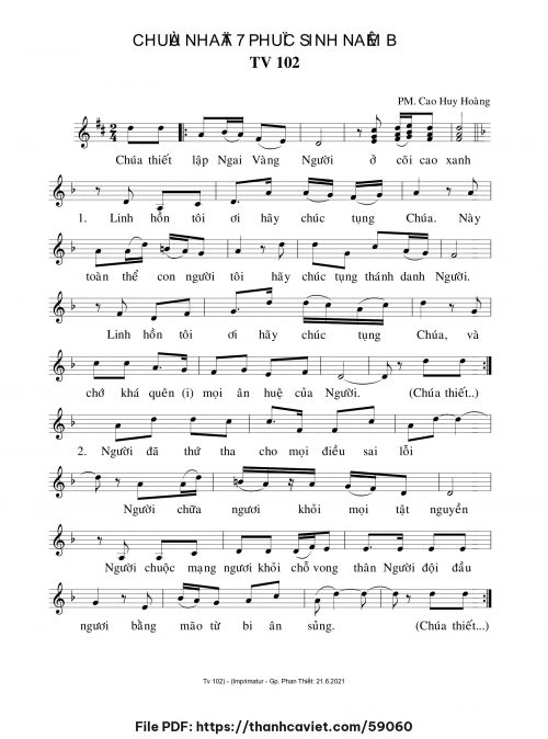 Chúa Nhật 7 Phục Sinh năm B - Cao Huy Hoàng - trang 1