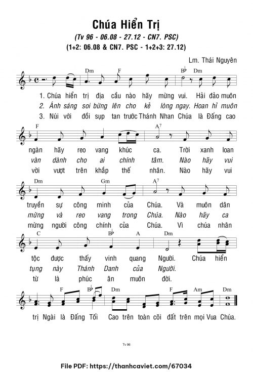 Chúa Nhật 7 Phục Sinh năm C - Lm. Thái Nguyên - trang 1