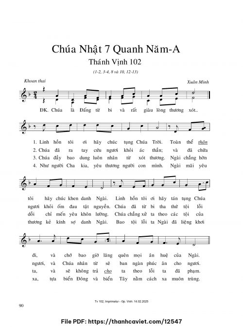 Chúa Nhật 7 Quanh năm A - Xuân Minh - trang 1