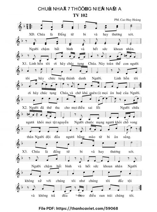 Chúa Nhật 7 Thường Niên năm A - Cao Huy Hoàng - trang 1