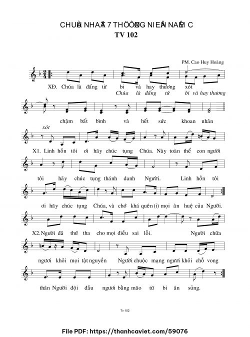Chúa Nhật 7 Thường Niên năm C - Cao Huy Hoàng - trang 1