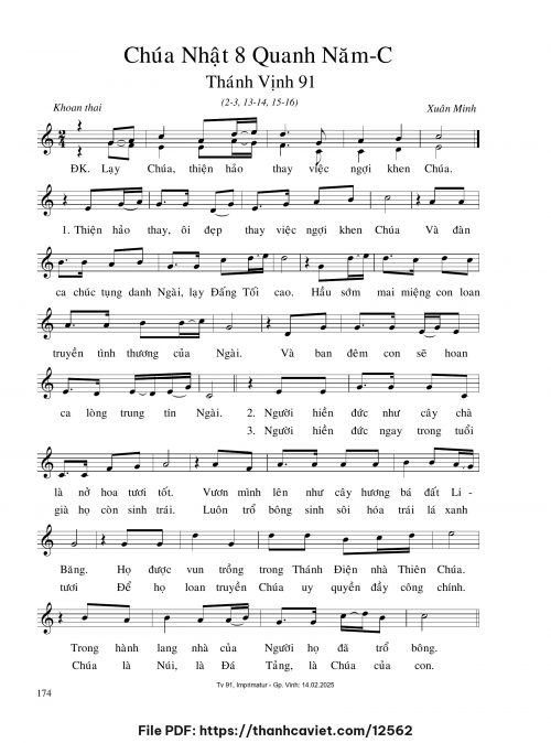 Chúa Nhật 8 Quanh năm C - Xuân Minh - trang 1