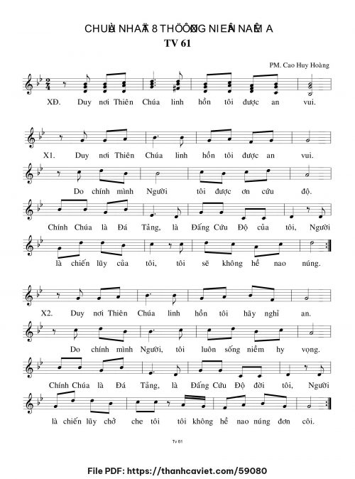 Chúa Nhật 8 Thường Niên năm A - Cao Huy Hoàng - trang 1