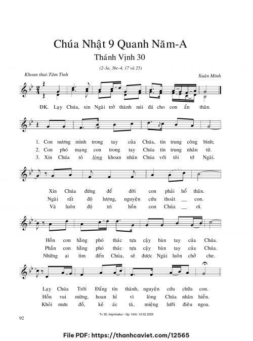 Chúa Nhật 9 Quanh năm A - Xuân Minh - trang 1