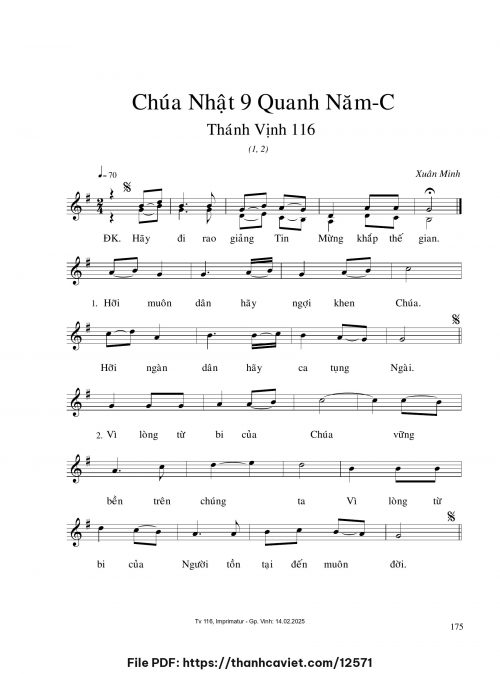 Chúa Nhật 9 Quanh năm C - Xuân Minh - trang 1