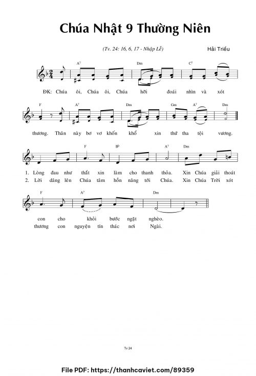 Chúa Nhật 9 Thường Niên - Hải Triều - trang 1