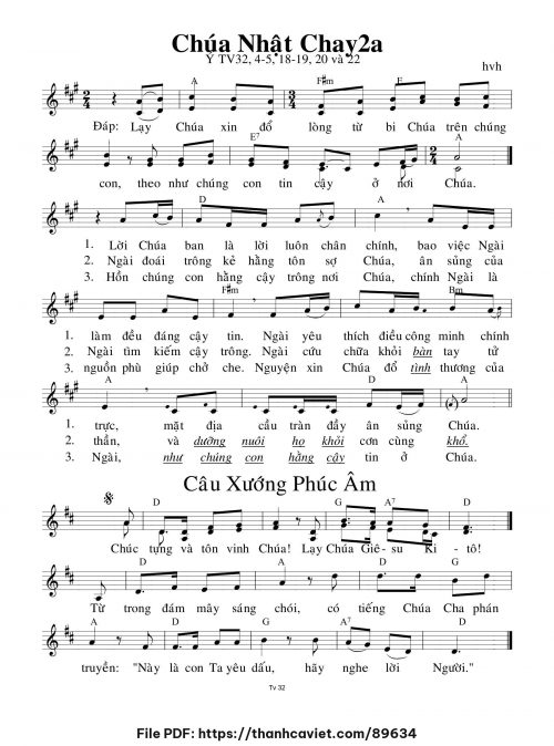 Chúa Nhật Chay 2A - hvh - trang 1