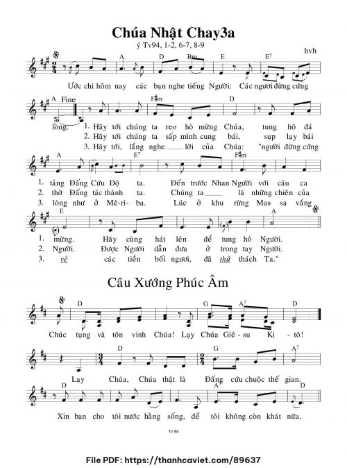 Chúa Nhật Chay 3A - hvh - trang 1