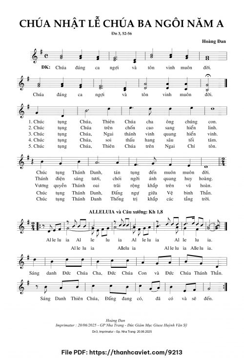Chúa Nhật Lễ Chúa Ba Ngôi năm A [1] - Hoàng Đan - trang 1