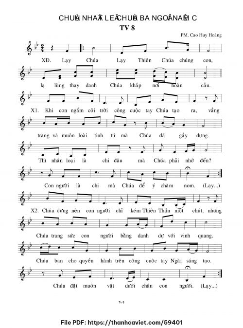 Chúa Nhật Lễ Chúa Ba Ngôi năm C - Cao Huy Hoàng - trang 1