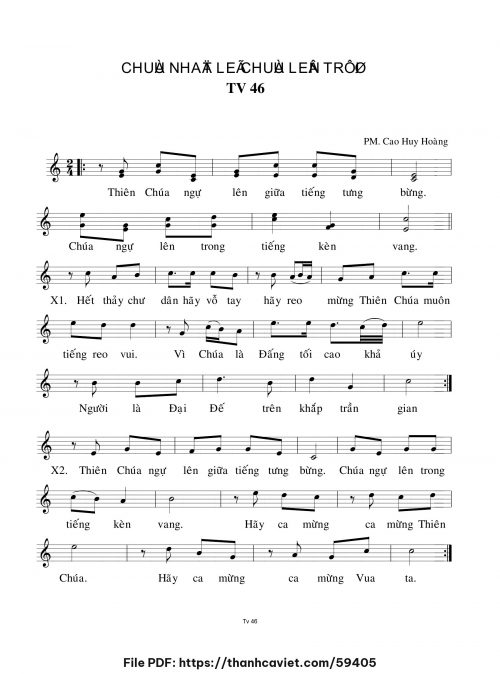 Chúa Nhật Lễ Chúa Lên Trời - Cao Huy Hoàng - trang 1