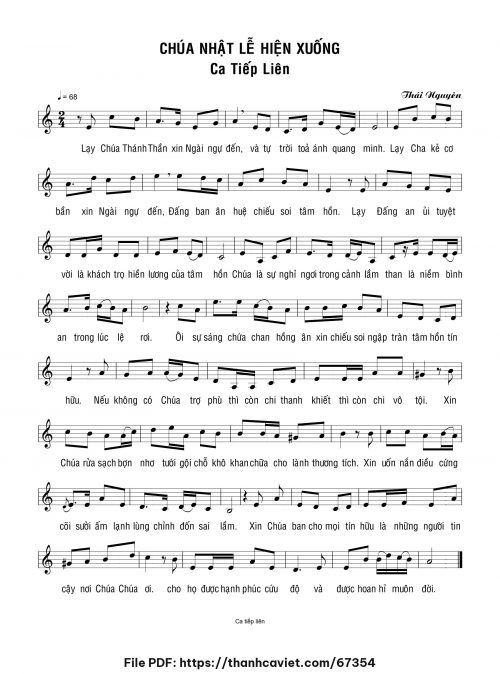 Chúa Nhật Lễ Hiện Xuống - Lm. Thái Nguyên - trang 1