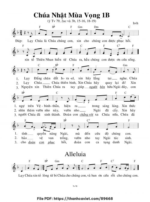Chúa Nhật Mùa Vọng 1B - hvh - trang 1