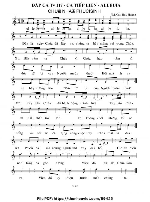 Chúa Nhật Phục Sinh - Cao Huy Hoàng - trang 1