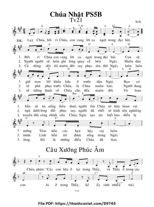Chúa Nhật Phục Sinh 5B - hvh - trang 1