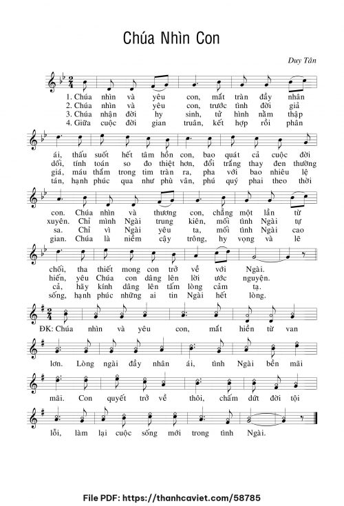 Chúa nhìn con - Duy Tân - trang 1