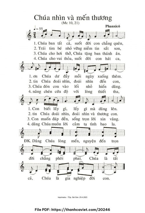 Chúa nhìn và mến thương - Phanxicô - trang 1