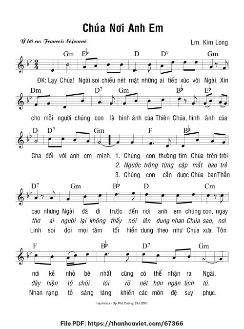 Chúa nơi anh em - Lm. Kim Long - trang 1