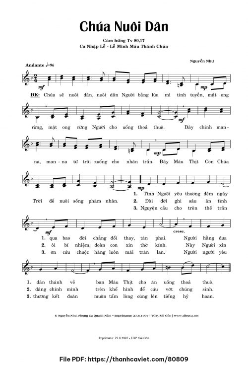 Chúa Nuôi Dân - Nguyễn Như - trang 1