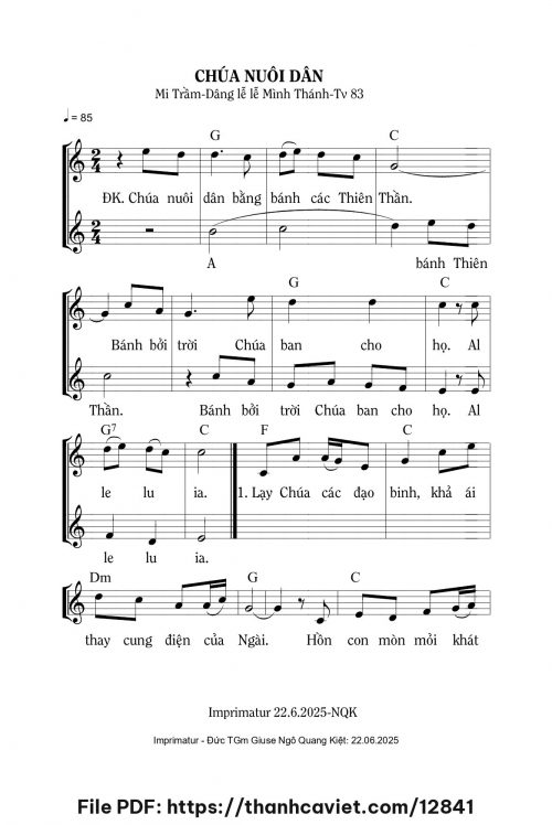 Chúa nuôi dân - Lm. Mi Trầm - trang 1