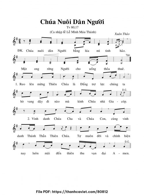 Chúa nuôi dân Người - Lm. Xuân Thảo - trang 1