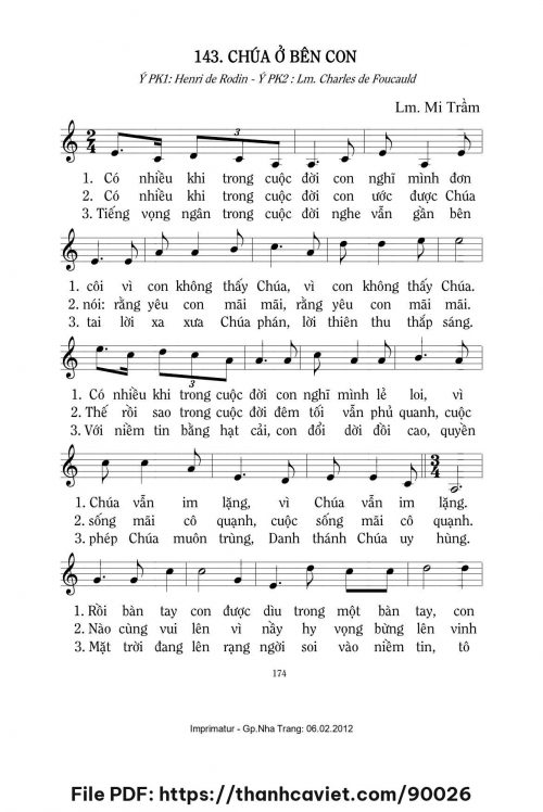 Chúa ở bên con - Lm. Mi Trầm - trang 1