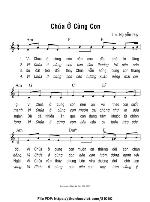 Chúa ở cùng con - Lm. Nguyễn Duy - trang 1