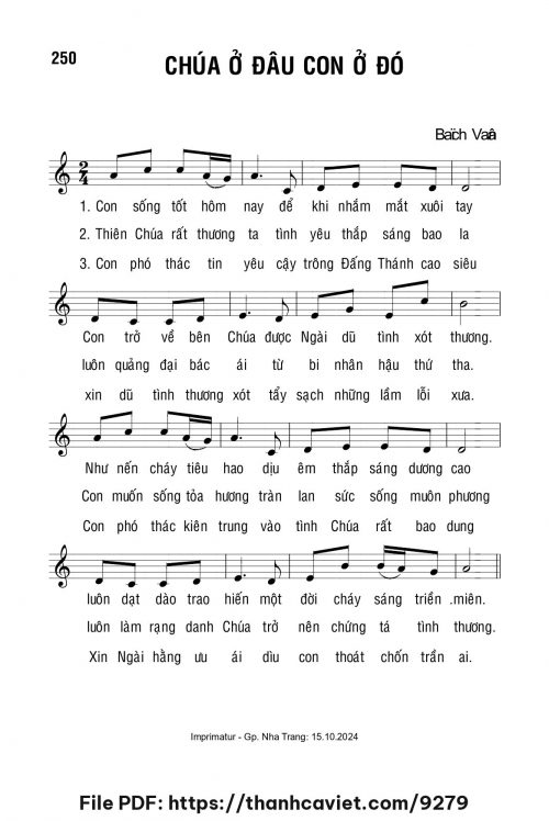 Chúa ở đâu con ở đó - Lm. Bạch Vân - trang 1