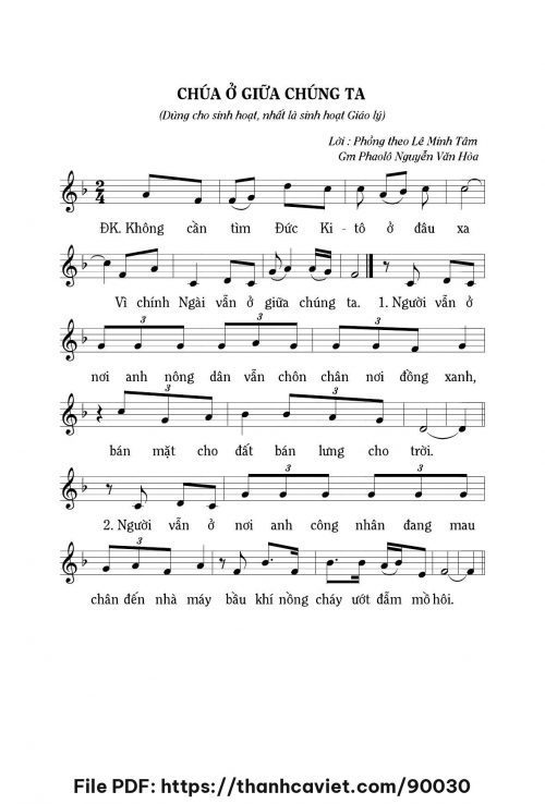 Chúa ở giữa chúng ta - Gm. Nguyễn Văn Hòa - trang 1