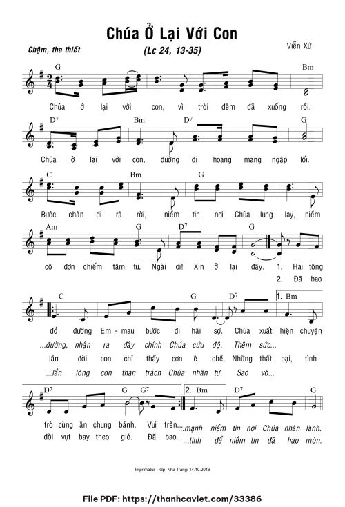 Chúa ở lại với con - Viễn Xứ - trang 1