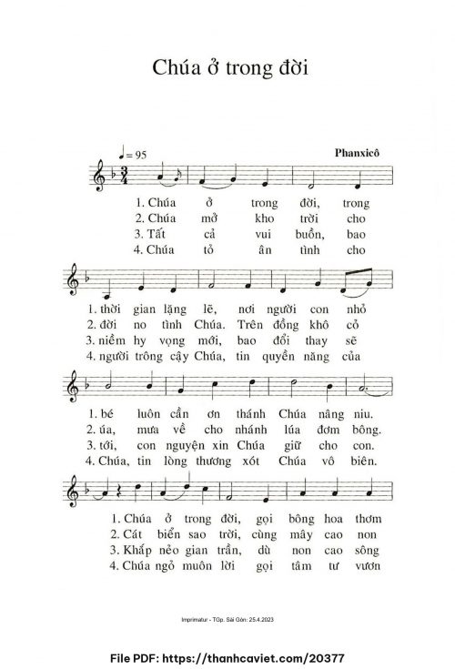 Chúa ở trong đời - Phanxicô - trang 1