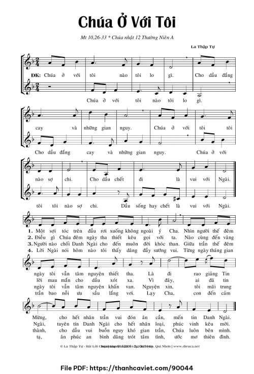 Chúa ở với tôi - Lm. La Thập Tự - trang 1