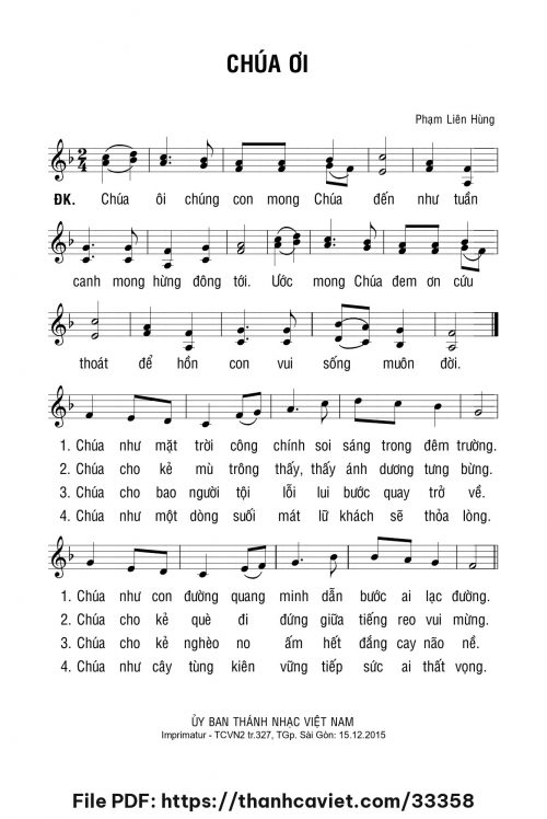 Chúa ơi - Lm. Phạm Liên Hùng - trang 1