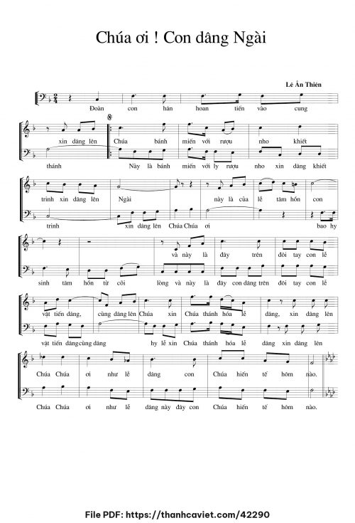 Chúa ơi! Con dâng Ngài - Lê Ân Thiên - trang 1