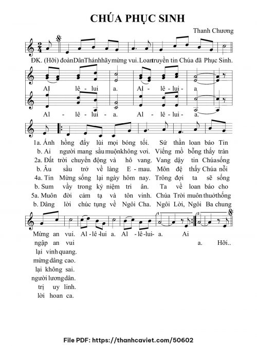 Chúa Phục Sinh - Thanh Chương - trang 1