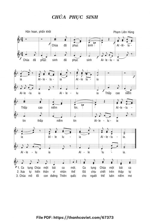 Chúa phục sinh - Lm. Phạm Liên Hùng - trang 1