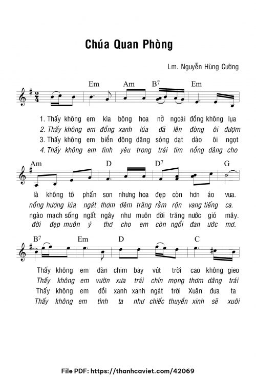Chúa quan phòng - Lm. Nguyễn Hùng Cường - trang 1