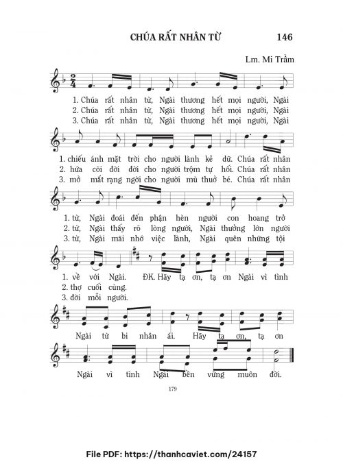 Chúa rất nhân từ - Lm. Mi Trầm - trang 1