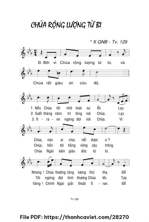 Chúa rộng lượng từ bi - Lm. La Thập Tự - trang 1